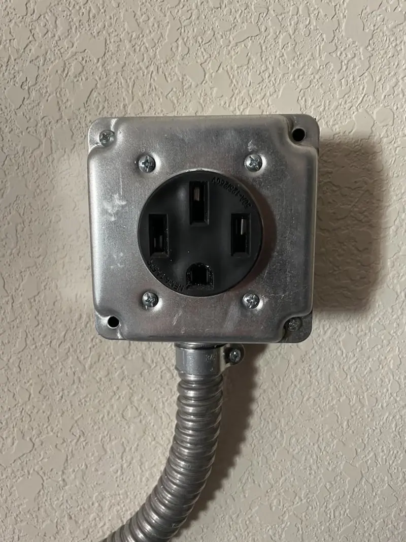 NEMA 14-50 outlet installed for Smart Home Electrical in Cranberry